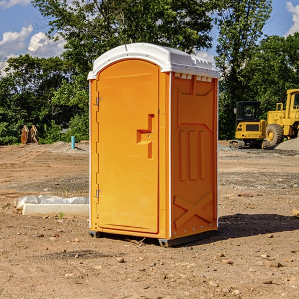 how often are the portable toilets cleaned and serviced during a rental period in Bronson